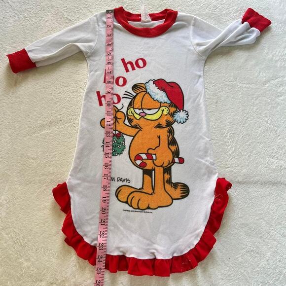 Vintage Bates-jama Garfield Christmas Nightgown size 3T 1978 Ho Ho Ho - Picture 6 of 7